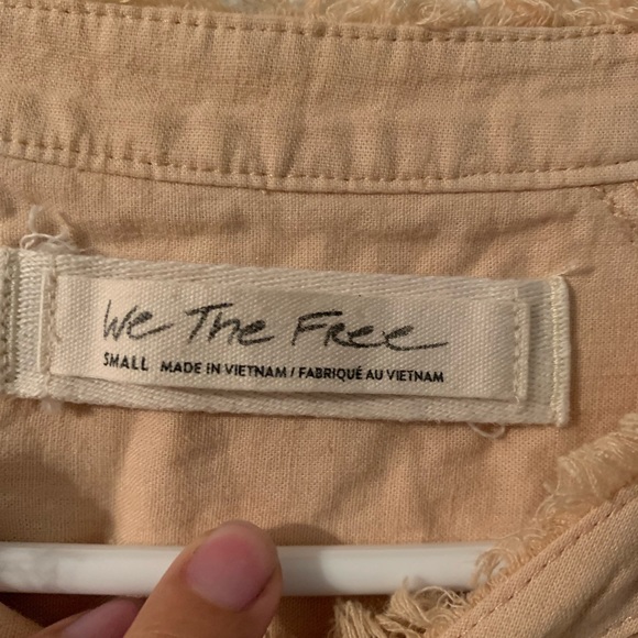 We the Free People Womens Shirt Keep It Simple Casual Top Blouse Shell Pink S - Picture 7 of 9